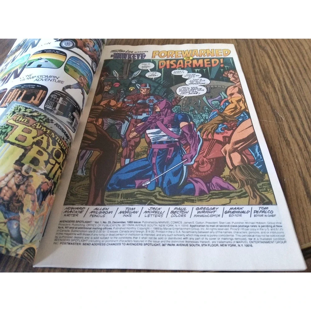 Avengers Spotlight #25 Mid November 1989 Marvel Comics